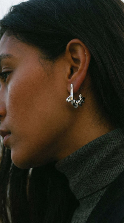 Earrings "Burned Roots"