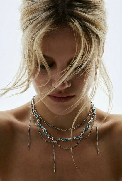 Necklace "Craks in Motion"